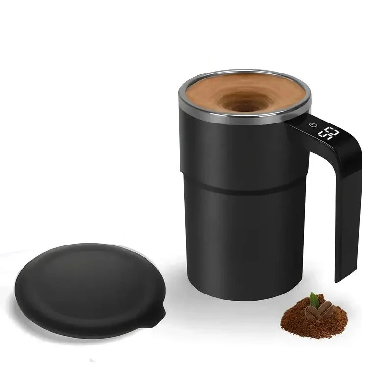 (image for) IPRee Intelligent Magnetic Auto-Stirring Cup with LED Display Temperature 380ml Rechargeable Portable Mixing Coffee Mug For Home & Office Use
